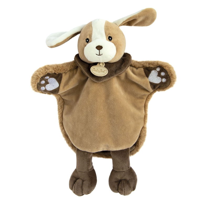  - handpuppet farm dog brown 25 cm 